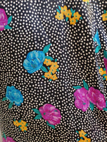 Load image into Gallery viewer, Vintage 1990s Women&#39;s Floral &amp; Polka Dot Print Satin Robe
