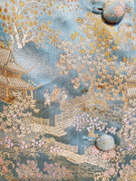 Load image into Gallery viewer, Vintage Blue &amp; Pink Asian Scene Jacquard Pattern Jacket
