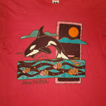 Load image into Gallery viewer, Vintage 80s/90s Magenta Pink Sea World Graphic Tee
