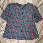 Load image into Gallery viewer, Vintage 90s Floral Print Puff Sleeve Shirt
