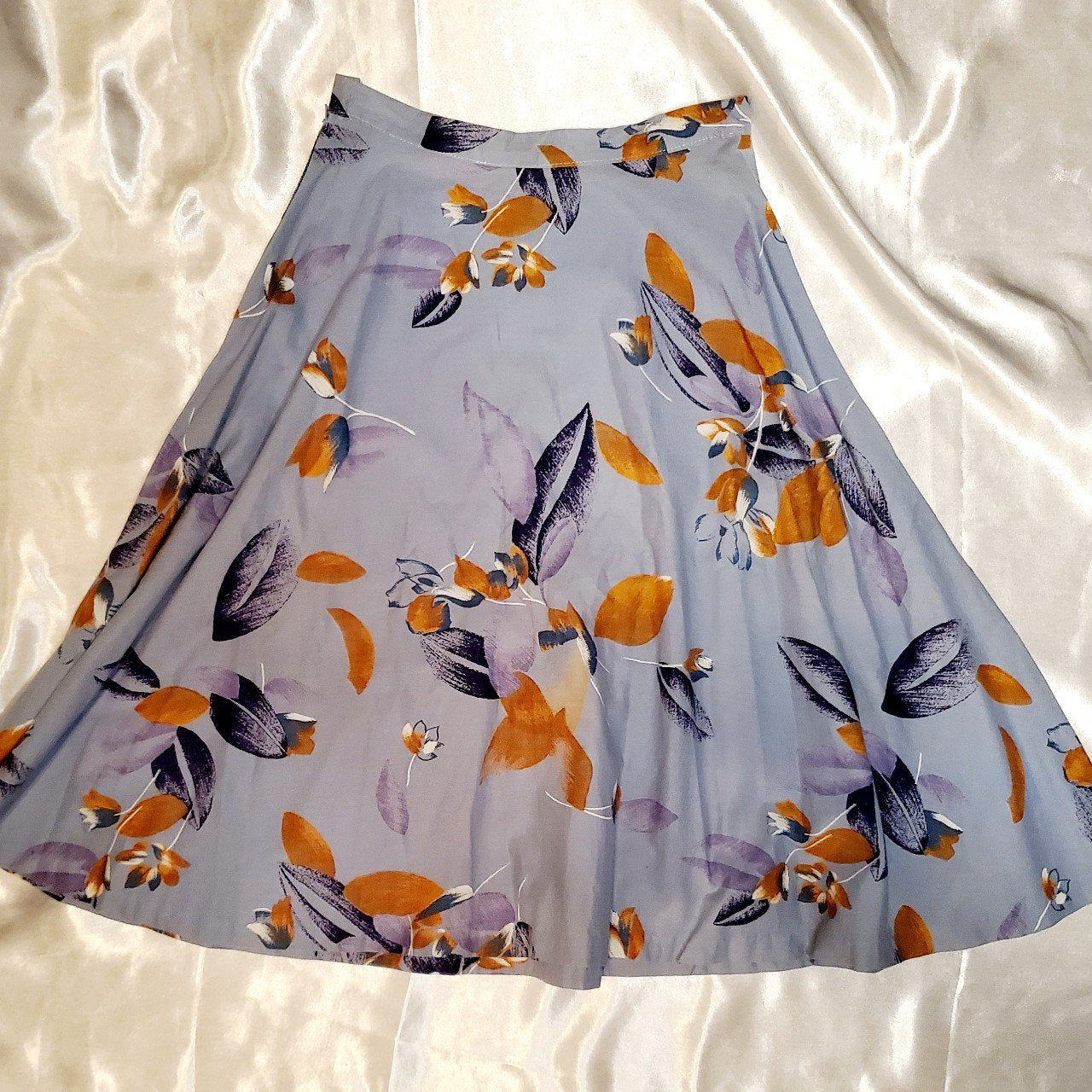 Vintage Floral A-Line Skirt
